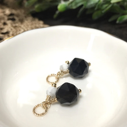 再販3】【金具不使用】【重ねづけにも】ラピスラズリと黒水晶