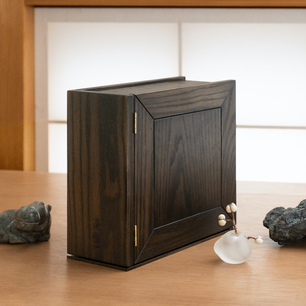 遠憶 祈りの小箱［拭き漆・ブラウン］無宗教の供養箱｜ミニ仏壇の代わり