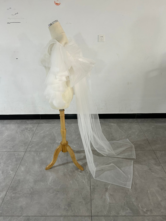 人気上昇！ホワイト トップス ソフトチュール フランス風 可愛い 結婚式 結婚式 XL ドレス