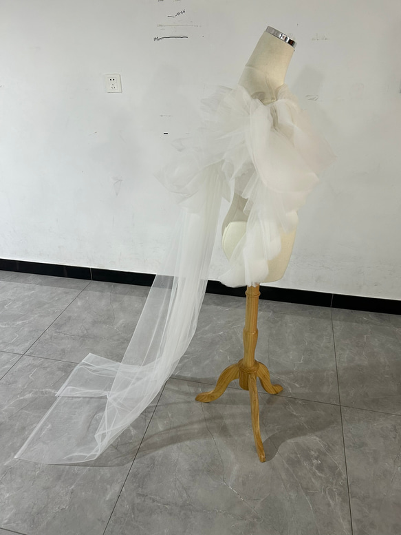 人気上昇！ホワイト トップス ソフトチュール フランス風 可愛い 結婚式 結婚式 XL ドレス