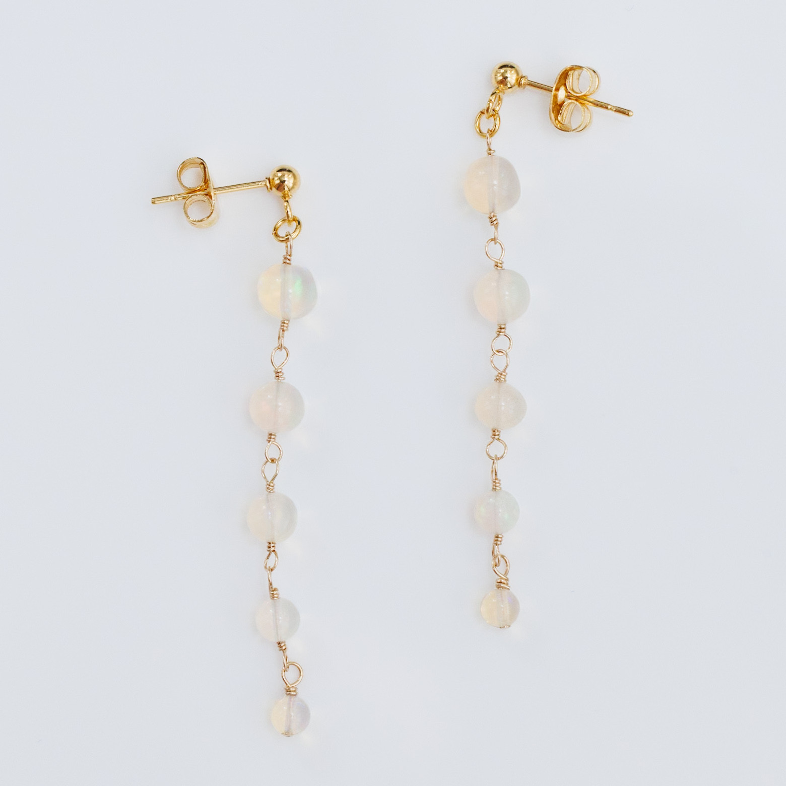 オパール シンプル ピアス イヤリング ピアスチャーム