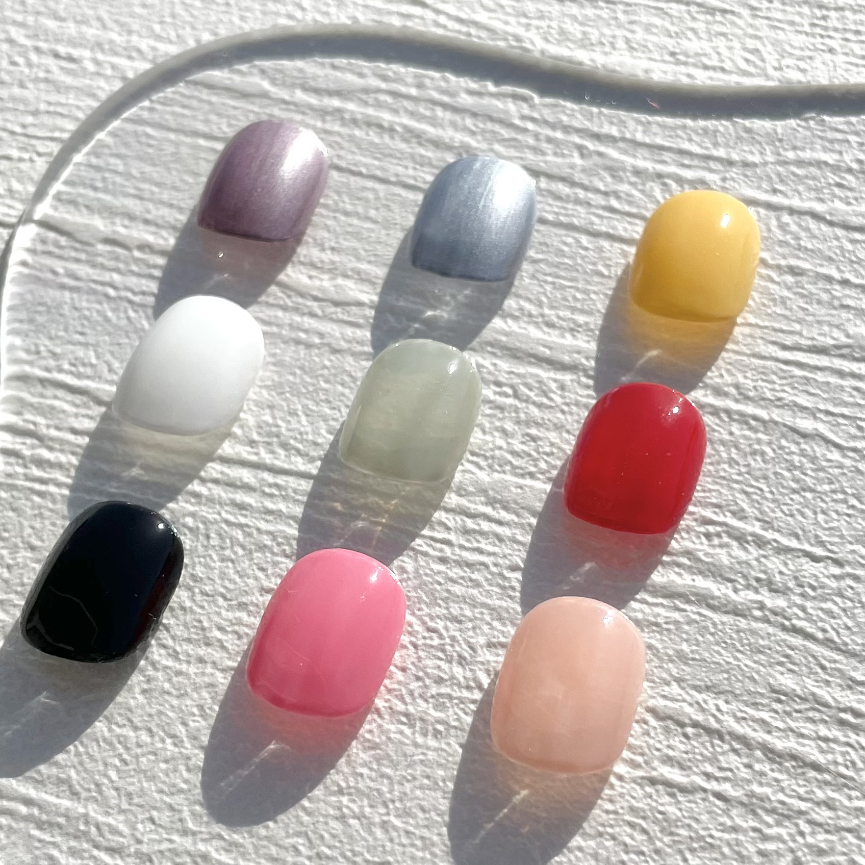色が選べるワンカラー No.17 ネイルチップ（つけ爪） Latte nail