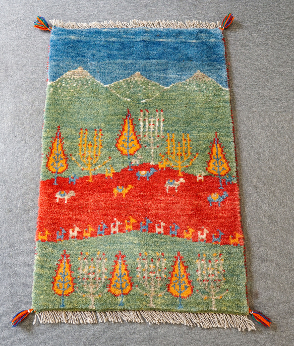 80×53cm 【ペルシャ絨毯 手織りギャッベ】アマレ族ギャッベ 80×53cm 【ペルシャ絨毯 手織りギャッベ】アマレ族ギャッベ