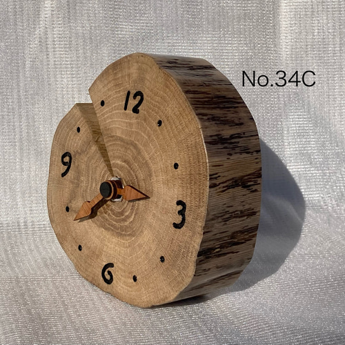 切り株 木製 置き時計 掛け時計 No.30、31、32、33、34A、34B、34C