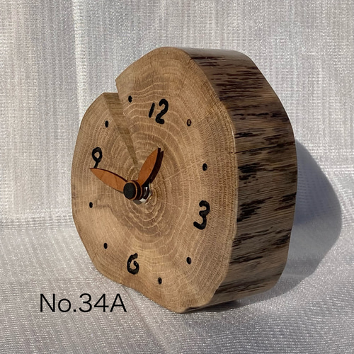 切り株 木製 置き時計 掛け時計 No.30、31、32、33、34A、34B、34C