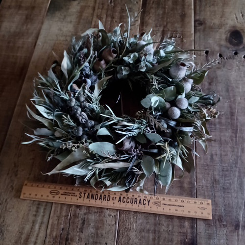 【魔女の棲む森 ～木の実と詩～】ドライフラワー リース 魔女の棲む森 ～木の実と詩～】ドライフラワー リース