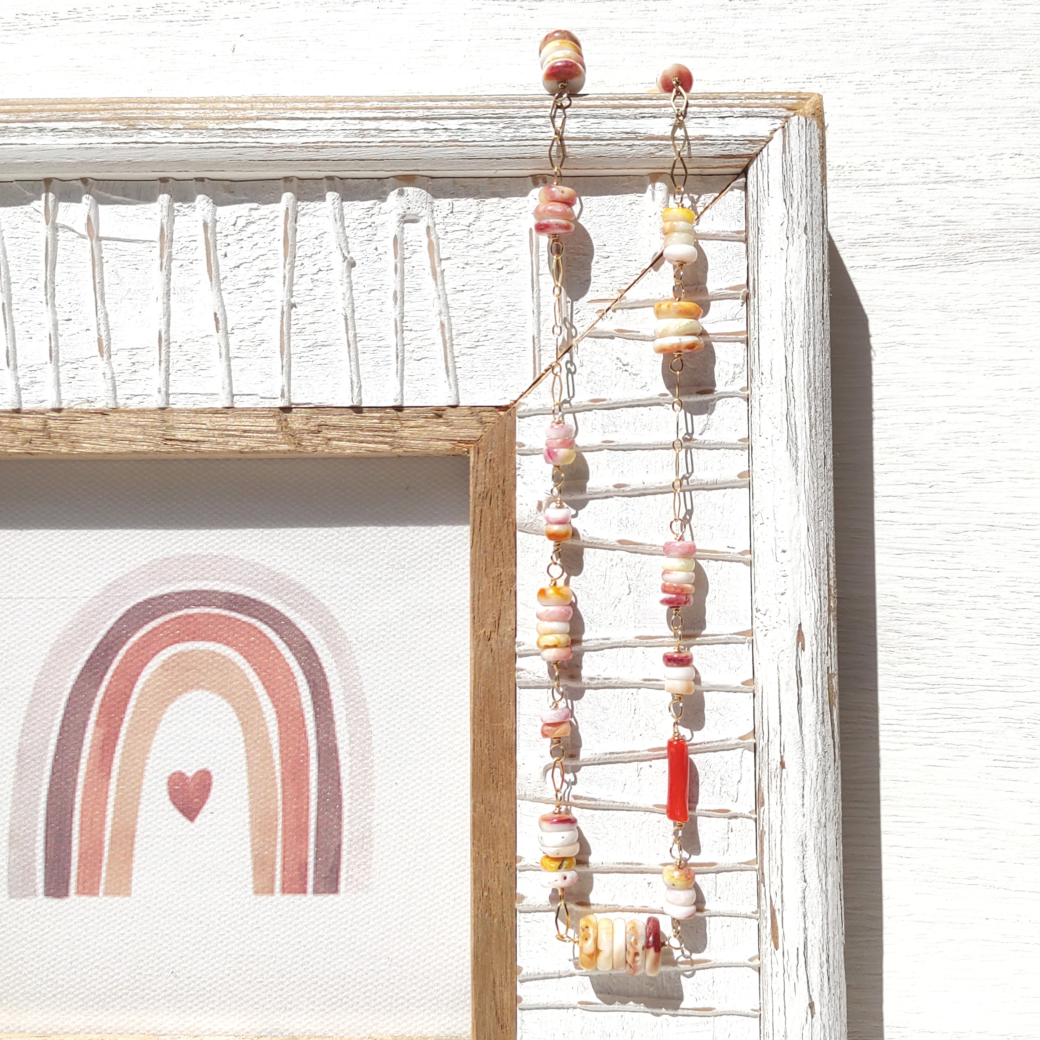 ❁Spiny oyster shell station necklace 14kgf❁ スパイニーオイスターシェル