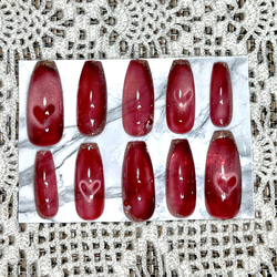 うる艶ハートマグネイルチップ♡ ネイルチップ（つけ爪） apopul nail