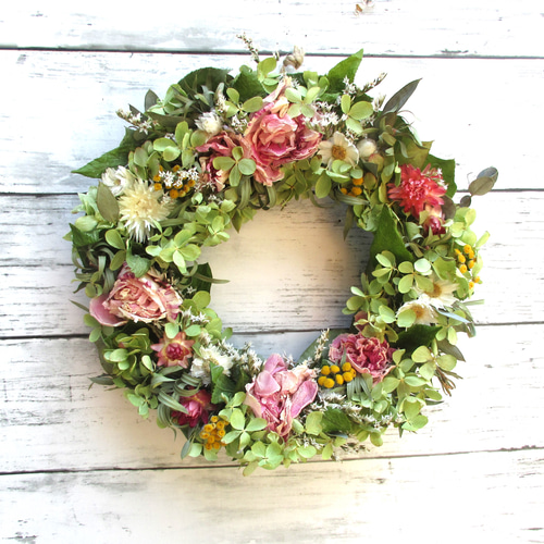 芍薬 リース Cotton Cloth 通販 17732789｜Creema(クリーマ)