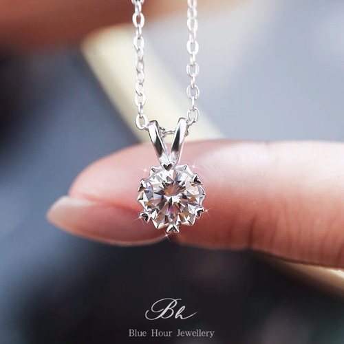 モアッサナイト 1ct ラウンド 6本爪 ハート爪 キラキラ ゴージャス