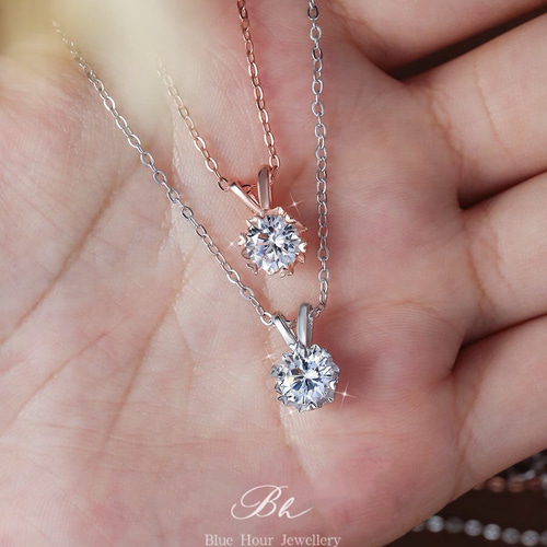 モアッサナイト 1ct ラウンド 6本爪 ハート爪 キラキラ ゴージャス