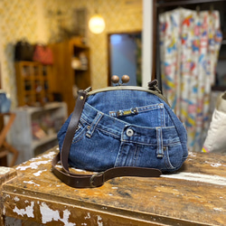 オーダー作品:リメイクデニムで作った★ショルダーバッグ♪ オーダー作品:リメイクデニムで作った★ショルダーバッグ♪