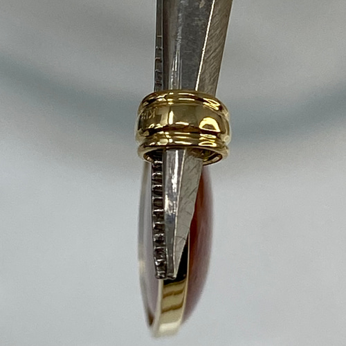 k18YG AU750 18金 天然 赤ヒスイ 翡翠ペンダント 7.8ct ペンダント 