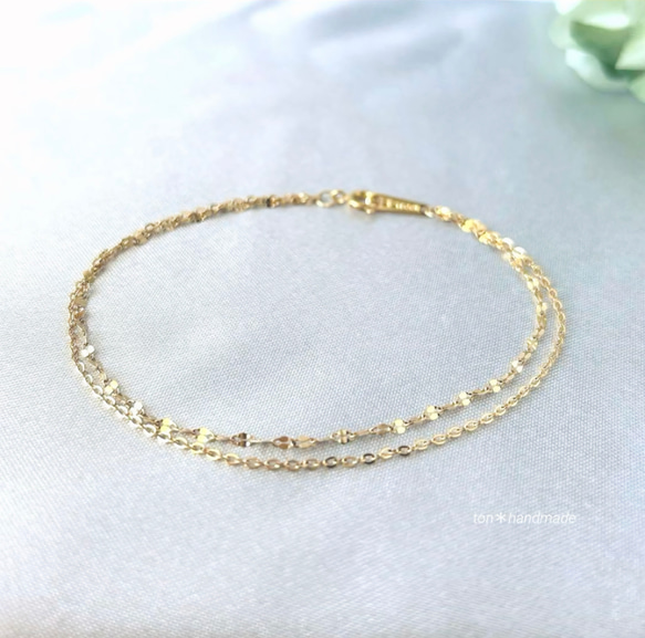 2連ペタルチェーン＊ブレスレット サージカルステンレス メンズ ペア