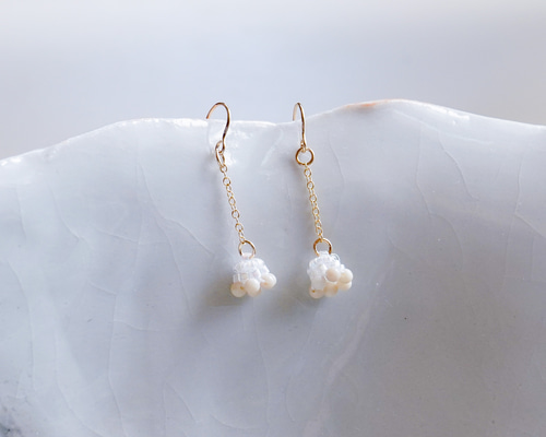 鯨骨 すずらんのピアス 808 ddbbb3cce42424e630d44fd3f590ba