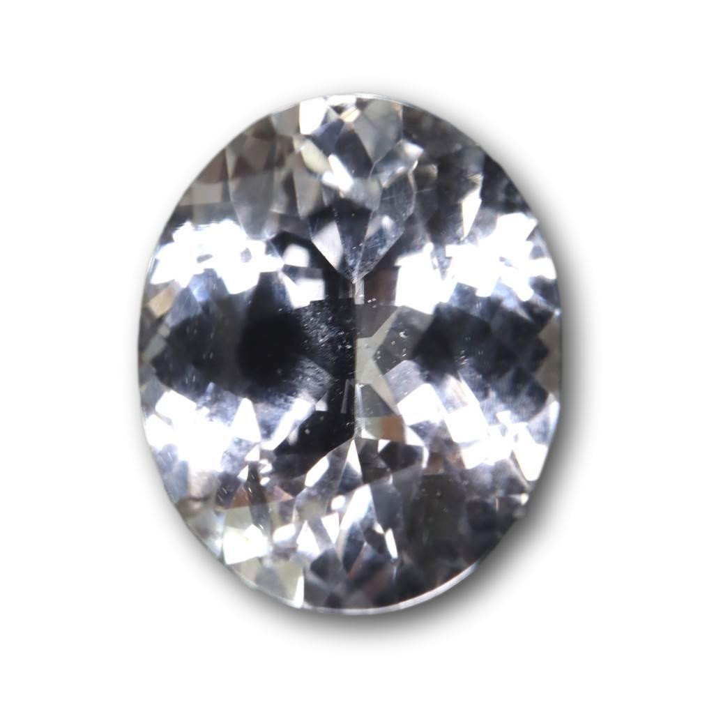 ウクライナ産 フェナカイト 8.4mmオーバルカット  ルース 鑑別書付 1.49ct #40446