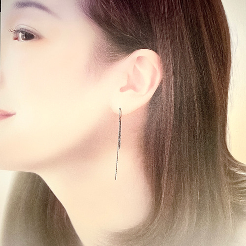 送料無料】 K10 チェーン シンプル ロングピアス no.160 ピアス