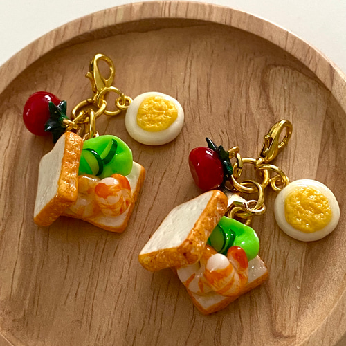 エビ 食品パン サンドウィッチ ミニトマト フェイクフード フェイク