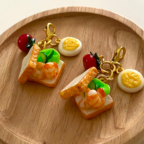 エビ 食品パン サンドウィッチ ミニトマト フェイクフード フェイク