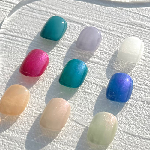 色が選べるワンカラー No.19 ネイルチップ（つけ爪） Latte nail