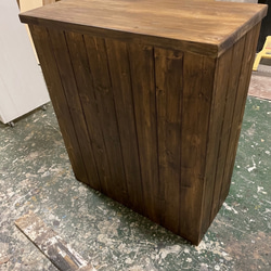 折りたたみできる レジカウンター 収納棚付☆卓上の什器としてサイズ