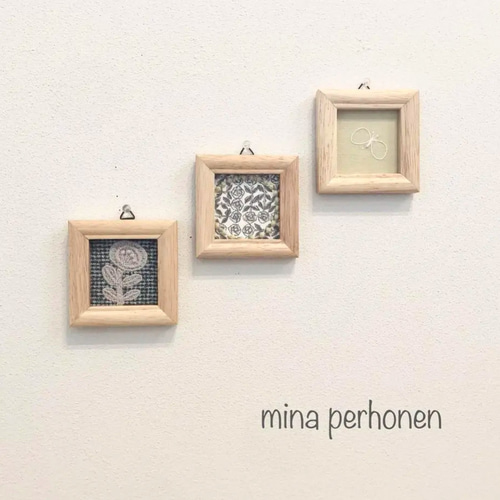 mina ミナペルホネン ファブリックパネル 3枚set fogland