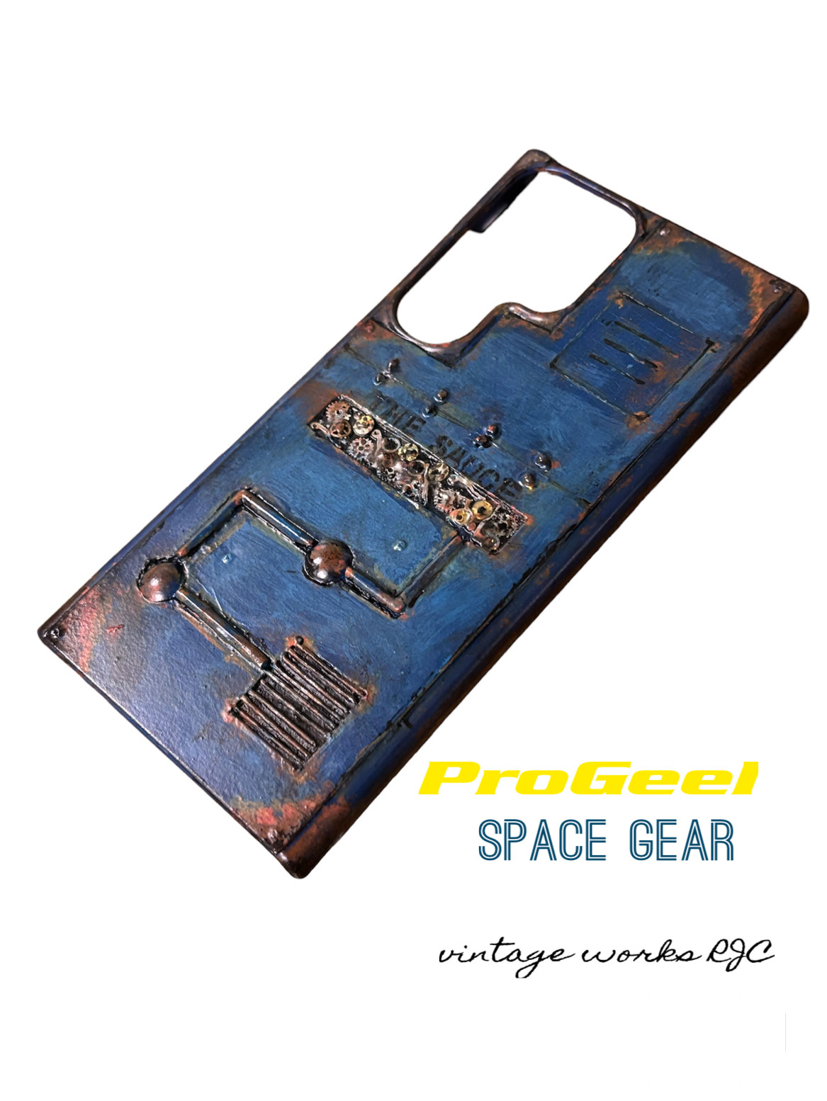 ハンドメイド1点物サビ塗装スペースギアiPhone Androidスマホケース