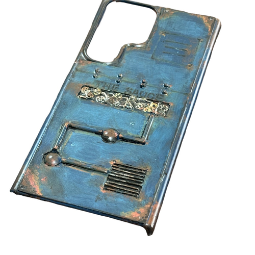 スチームパンクスペースギアRBさび塗装強化iプレート手帳型