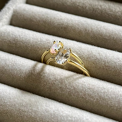 11号・14号】クラシックなジルコニアリング 指輪・リング Happy Clover