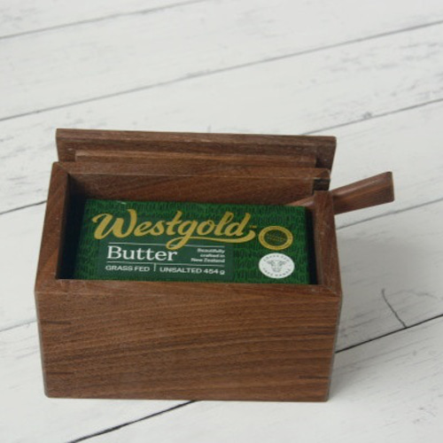 ウォールナットのバターケース 450g用 ナイフ付 その他キッチン小物