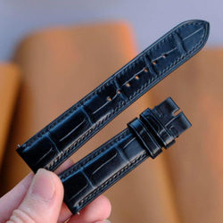 本物/ベルト/クロコダイル/20mm/ブラック/ワンタッチ/工具要らず■45 59da6af19d847a5abf86b0fd842502