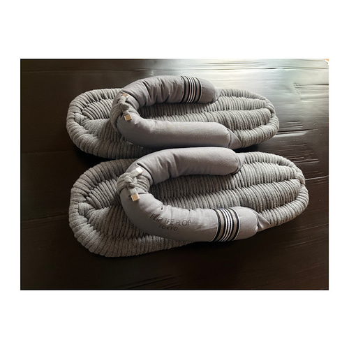 FLIP TEE FLOP】26cm 布ぞうり スポーティー グレー メンズ【No.254