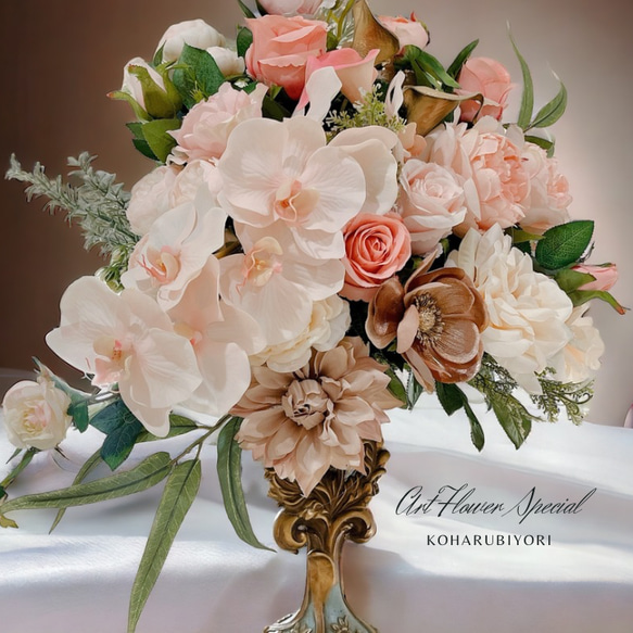 ロココ調　アートフラワー　サルタレッリなどの家具にあいます♡ アンティークローズ　フラワーアレンジメント　造花 