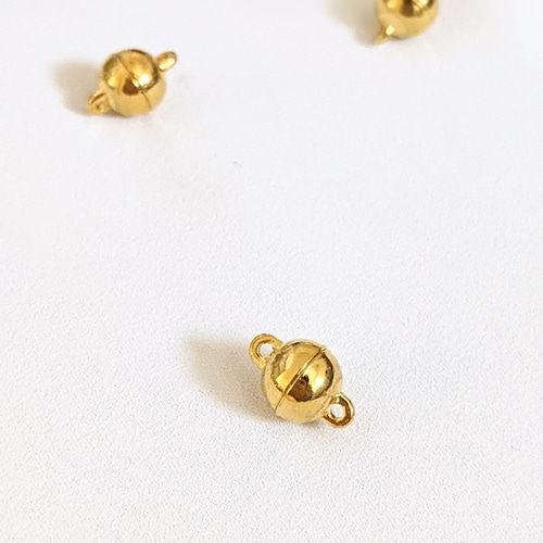 ステンレス ボール マグネット 留め具 ゴールド 2組 クラスプ