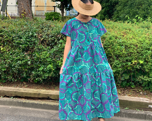 アフリカンプリント ワンピース ワンピース manaaina 通販 17735499