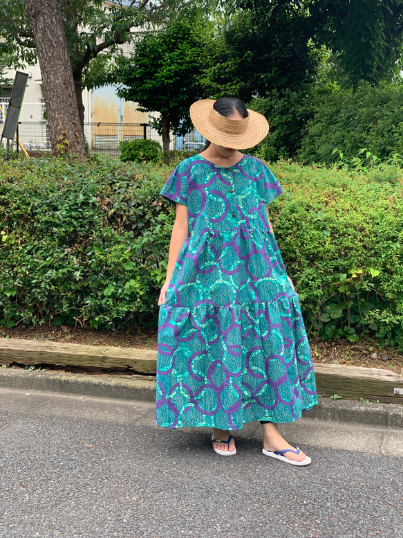 アフリカンプリント　ストレートワンピース アフリカンプリント ワンピース ワンピース manaaina 通販 17735499