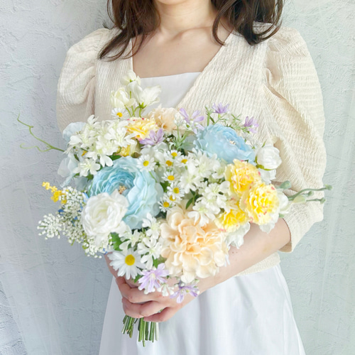 再販！受注生産♡パステルカラー海外風ロマンティックブーケ ダリア