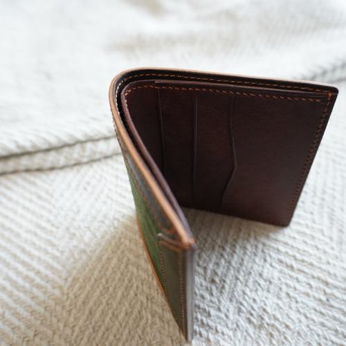 オーダー品　コンパクト財布　ロカドコードバン 三つ折り財布 メンズ 財布 馬革 エグゼクティブ コードバン 本革