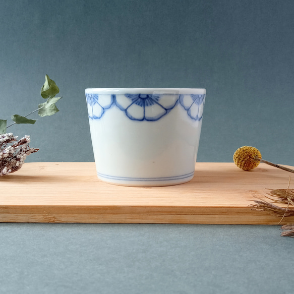 染付花文蕎麦猪口 ご成約】古伊万里 染付 花文 広東碗