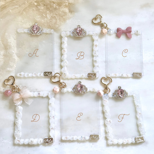 プリンセスシリーズ 王冠 ピンクオパール ホイップデコ リボン ハード