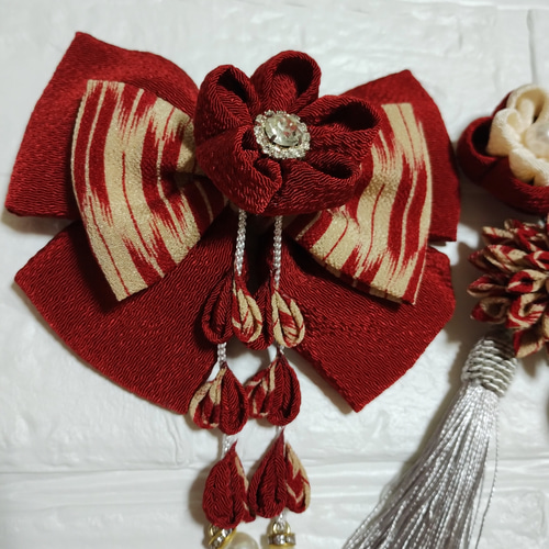 髪飾り 髪飾りえんじ リボンえんじ 成人式髪飾り 卒業式髪飾り 七五三  