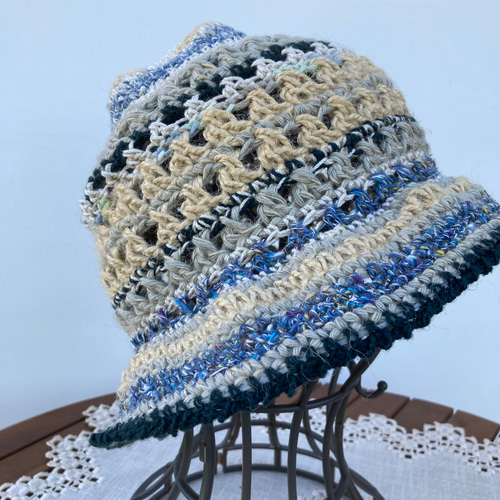 【ttttt様オーダーページ】＊ハンドメイドのクロシェハット＊4点　アクリル ttttt様オーダーページ】＊ハンドメイドのクロシェハット＊4点