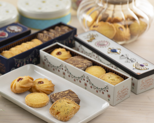 ビジュー缶 4種のクッキー缶 プチギフトにもおすすめ