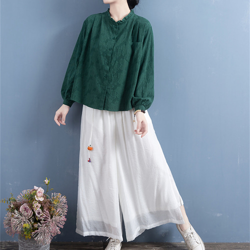 コットンリネン長袖ルーズシャツ3色 Amazon | [Muzly] ロングシャツ レディース シャツ ロング 長袖