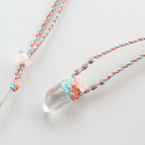 ヒマラヤ水晶 ガネッシュヒマール ＊ マクラメネックレス 61 ヒマラヤ