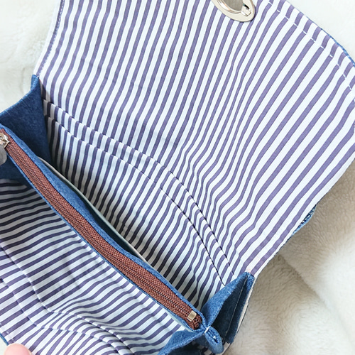 長財布】*デニムリメイク*カード8枚収納*Blue *ノーマルタイプ* 長財布