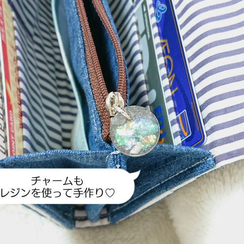 長財布】*デニムリメイク*カード8枚収納*Blue *ノーマルタイプ* 長財布