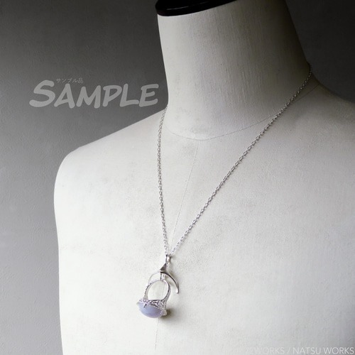 ashページ 指輪ネックレス2点セット 指輪をかけるペンダント / Ring Hang Wishbone Pendant