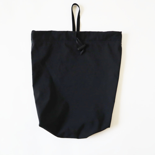 タスランナイロン 巾着 手提げ 撥水 軽量 ブラック 巾着バッグ studio