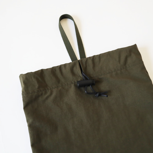 タスランナイロン 巾着 手提げ 撥水 軽量 オリーブ カーキ 巾着バッグ